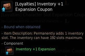BDO Inventory Expansion Coupon via Loyalties