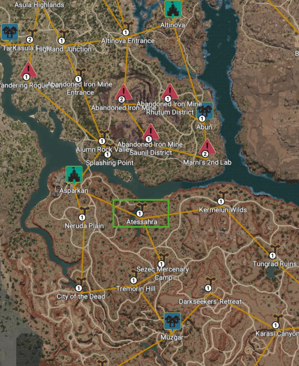 Atessahra Ulukita Location Map