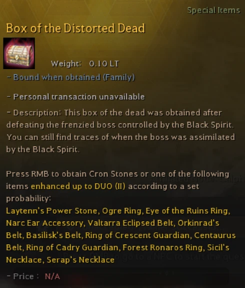 Dark Rift Chest: Box of the Distorted Dead
