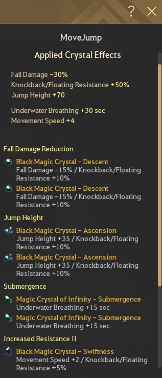 Move Jump Crystals