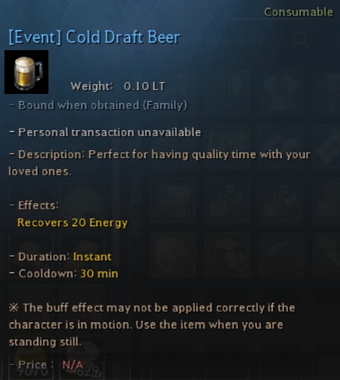 Event Cold Draft Beer