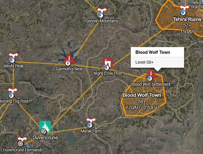 BDO Blood Wolf Settlement Map