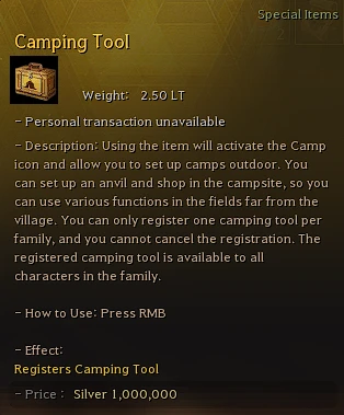 camping tool tent