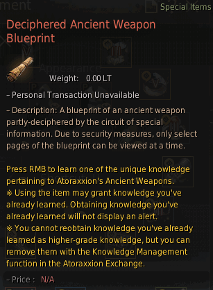 Deciphered Ancient Weapon Blueprint