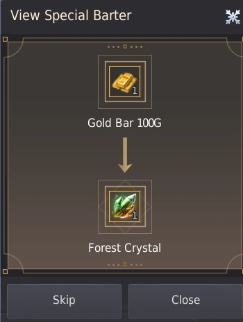 forest crystal special barter