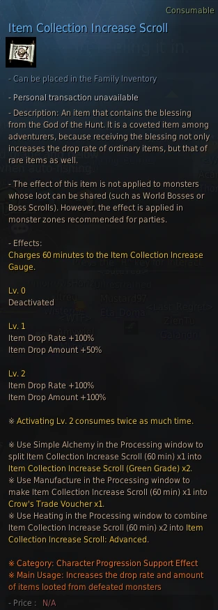 Item Collection Increase Scroll 60: Blue Loot Scroll