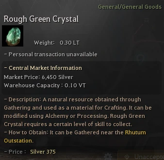 rough green crystal